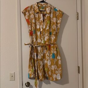Anthropologie Maeve Toni shirt Dress Size XL  Side Pockets Cotton NWOT